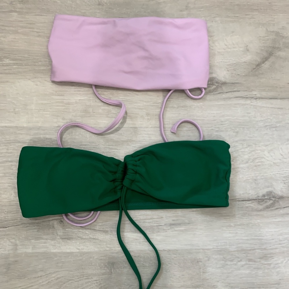 two shein bandeau bikini tops (sold together)